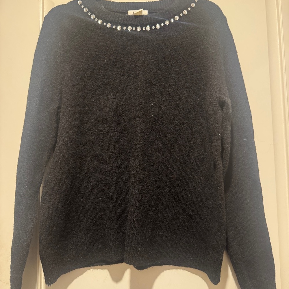 H&M Black Sweater with Sequin Details